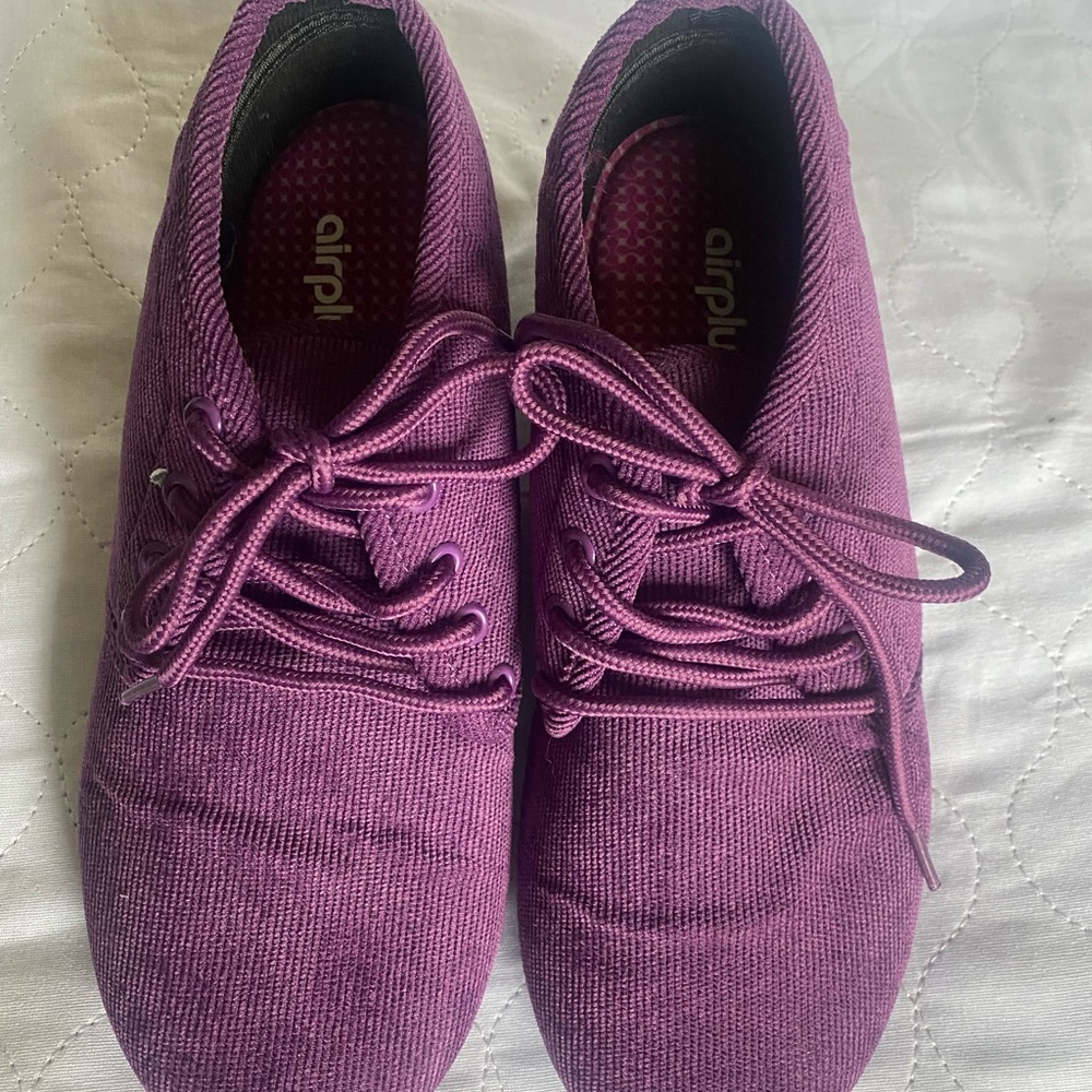 Airplus women’s size 7 corduroy purple laceup wide bootie shoes purple